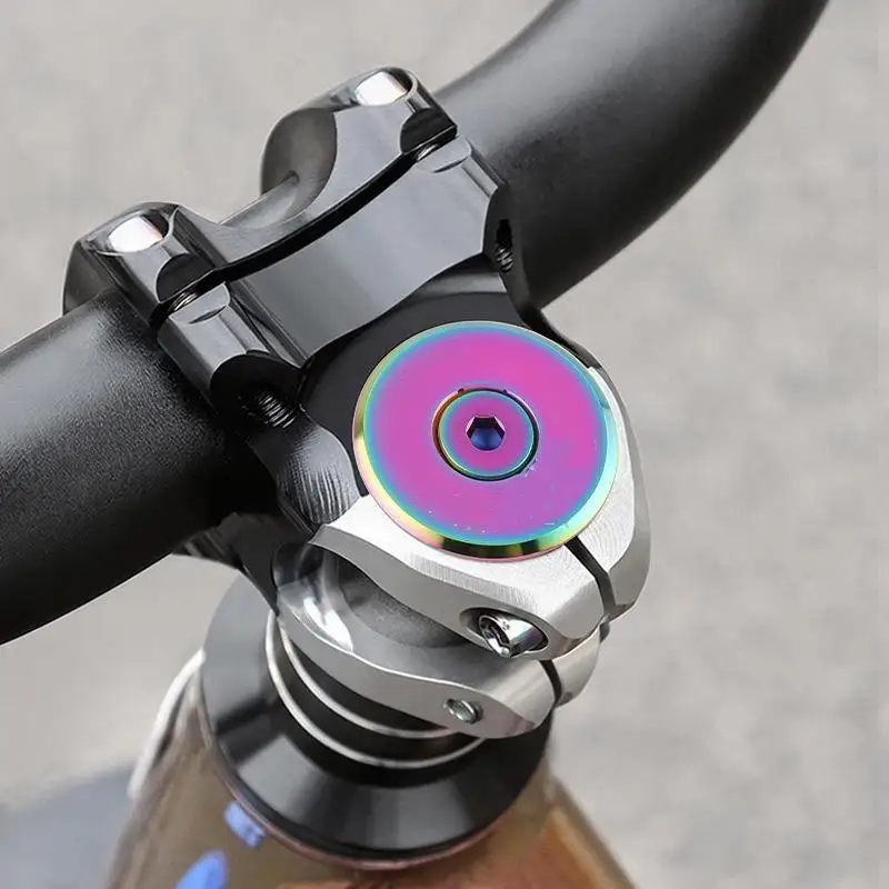 Glatt Oberflächenpolierte Aluminium-Fahrrad-Steuersatzkappe Passend für 1-1/8" 28,6mm Vorbau-Rohr zur Fahrrad-Vorbau-Dekoration und zum Austausch – Detail 2