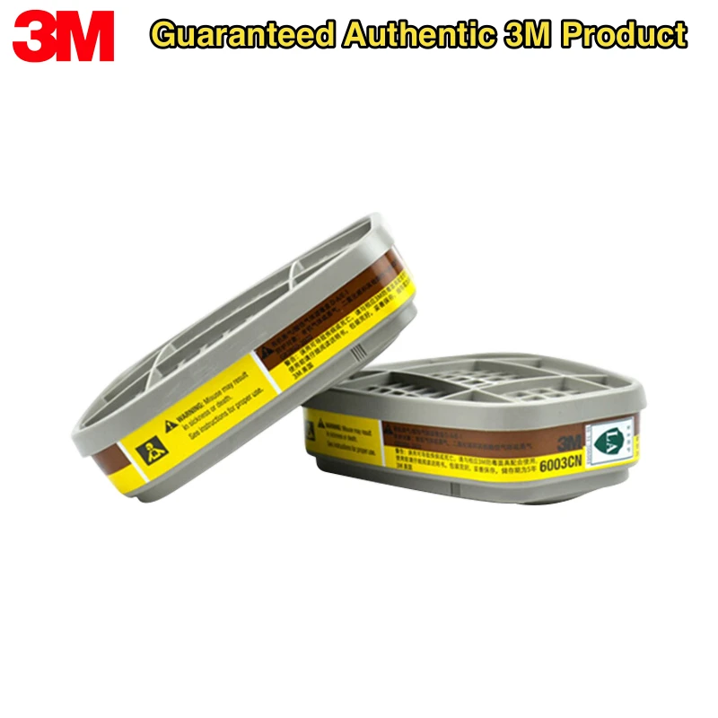 3M Organic Vapor/Acid Gas Cartridge 6003 For 3m 6200/7502/6800 Dust Gas Masks Chemical Painting Spraying Respirator