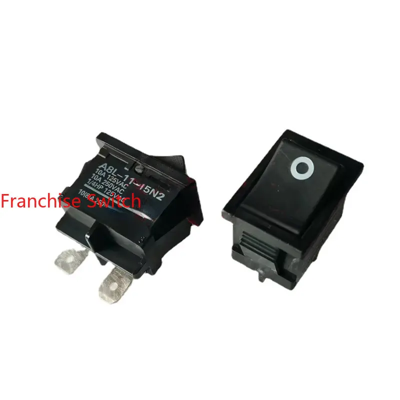 

10PCS A8L-11-15N2 BOAT TYPE SWITCH 2 FOOT ROCKER 10A CUT-OUT 13*19MM