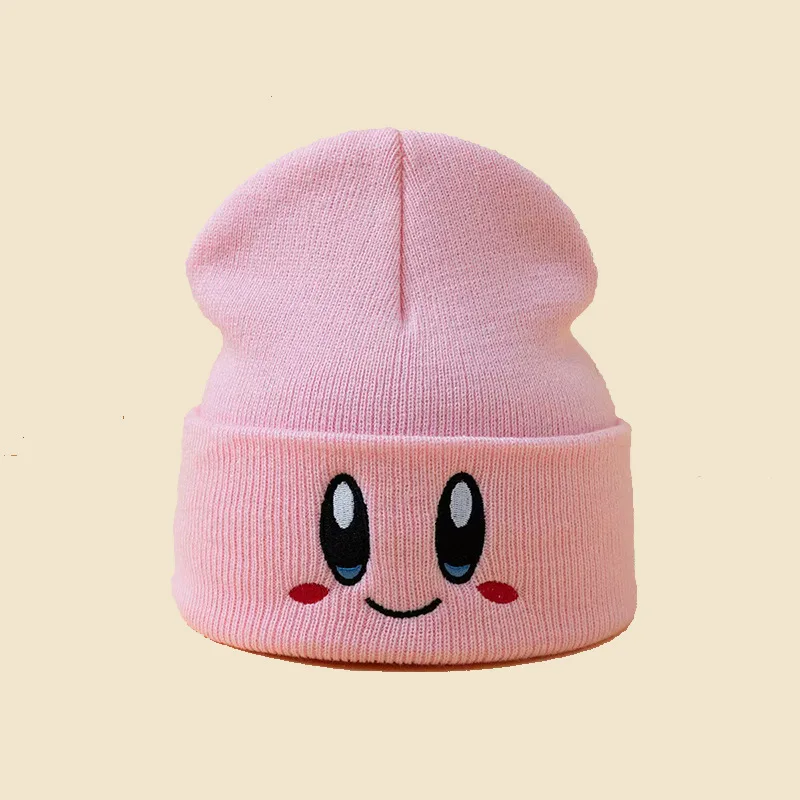 

Cartoon Star Kirby Kawaii Woolen Hats Children'S Winter Knitted Headscarves Anime Warm Caps Girls Christmas Gifts