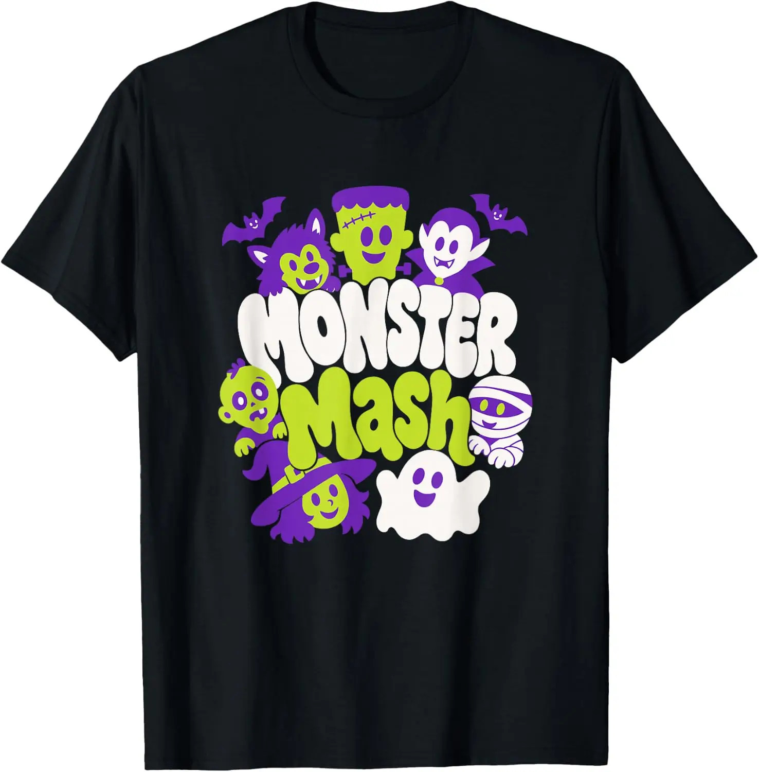 Monster Mash Retro Vintage Cute Halloween T-Shirt vintage style tee  boxy fit tee black graphic tee 100% cotton men