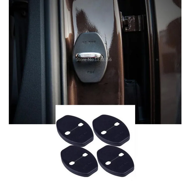 Car Door Lock Latches Protector Cover for VW Volkswagen Golf7 Golf 7 2014 2015 2016 2017 2018 2019 Accessories Decoration 4PCS