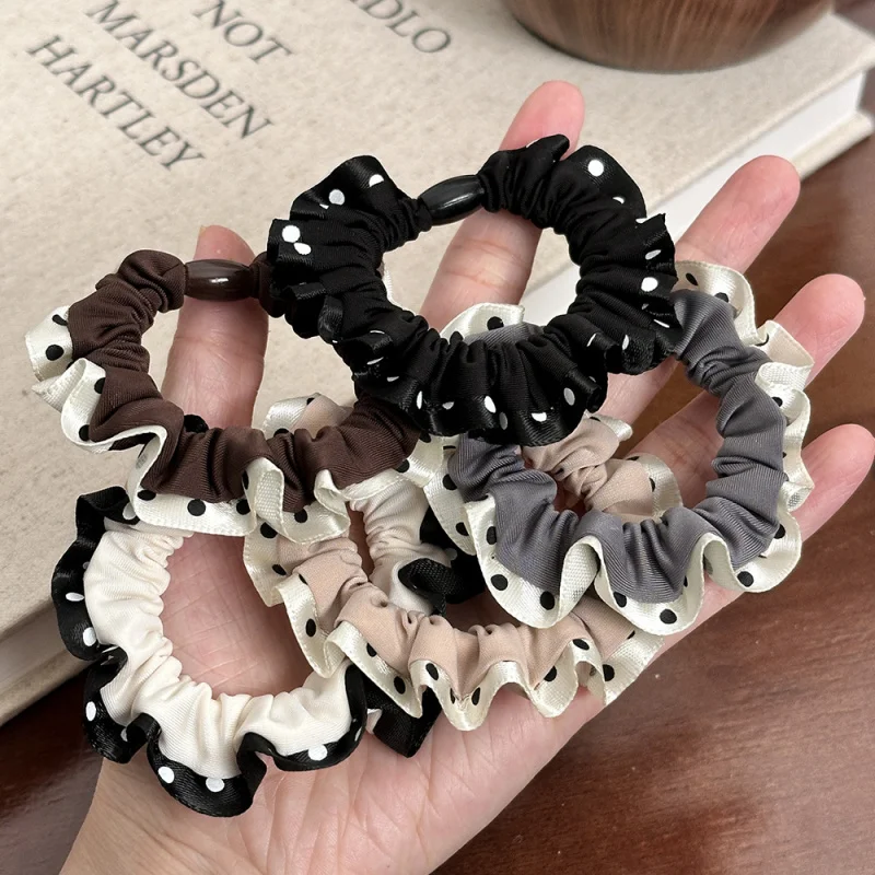 

High-End Simple Fresh Small Intestine Hair Tie Ponytail Hair Rope Korean Style Hair Rope Elastic Hair Accessory