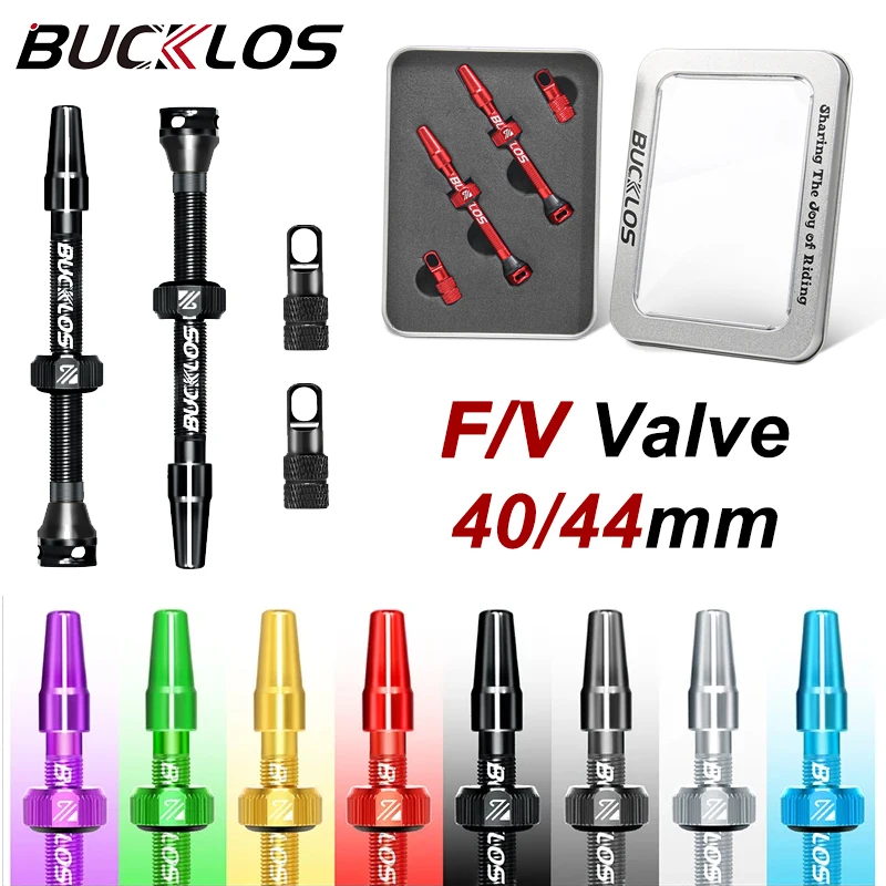 BUCKLOS 40mm/44mm Bicycle Tubeless Valve Air Tightness Vacuum Nozzle for Bike Tubeless Tire Core Mtb Road Cycling Accessorioes