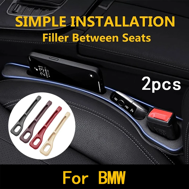 2Pcs Car Seat Gap Filler Between Plugs Seat Seam Leak Strips For BMW E93 F10 F20 F30 F40 F15 F25 F26 F31 F49 F86 M3 M5 X5