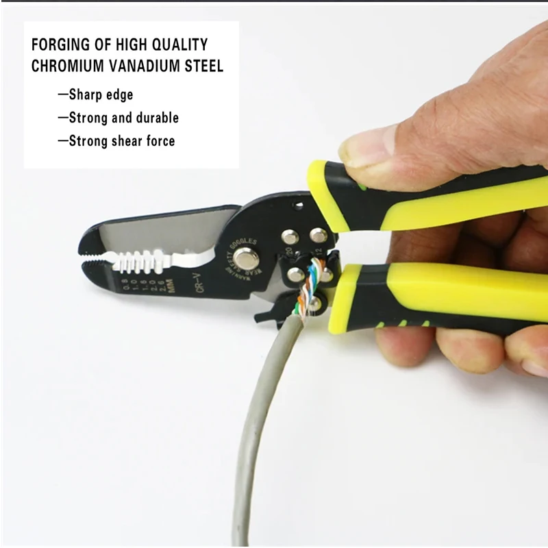 Use Automatic Crimping Tool Cable Wire Stripper Peeling Pliers Adjustable Terminal Cutter Wire multi-tool Crimper Free Shipping