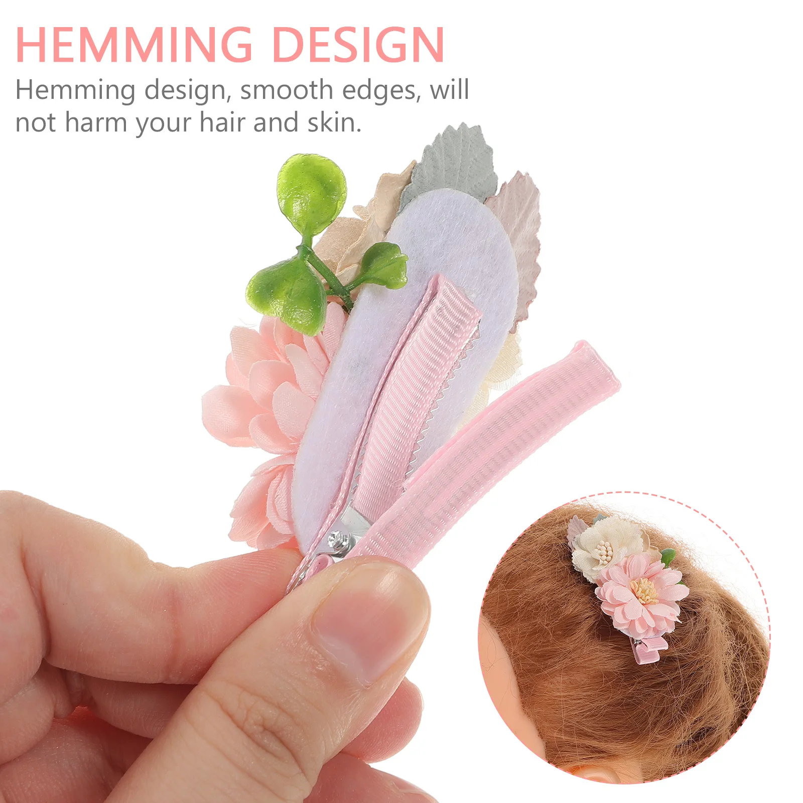 

3pcs Floral Clips For Flower Accessories Barrettes Hair Clips Hair Decorations Small Barrettes