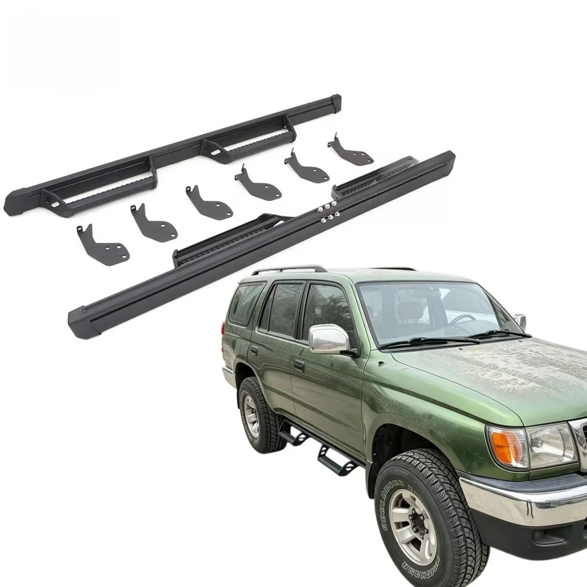 Auto Parts Aluminum Black Side Step Running Board Fit For TOYOTA 4 RUNNER 1996-2000 Hilux Surf