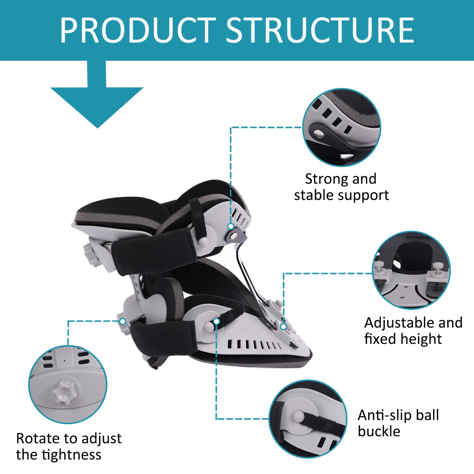 Cervical Traction Device,Neck Brace Support Stretcher for Pain Relief,Adjustable Lightweight Spine Decompression