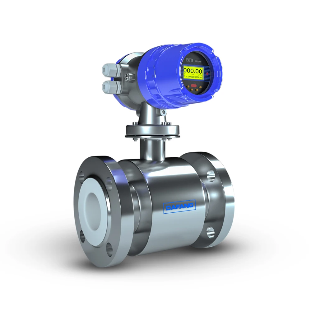 220v Digital LCD Display Wine Magnetic Flowmeter Running Distilled Water Electromagnetic Flow Meter for Fruit Juice
