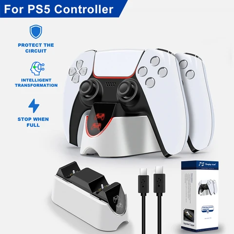 Dual Fast Charger for PS5 Controller Charger Station Charging Cradle…
