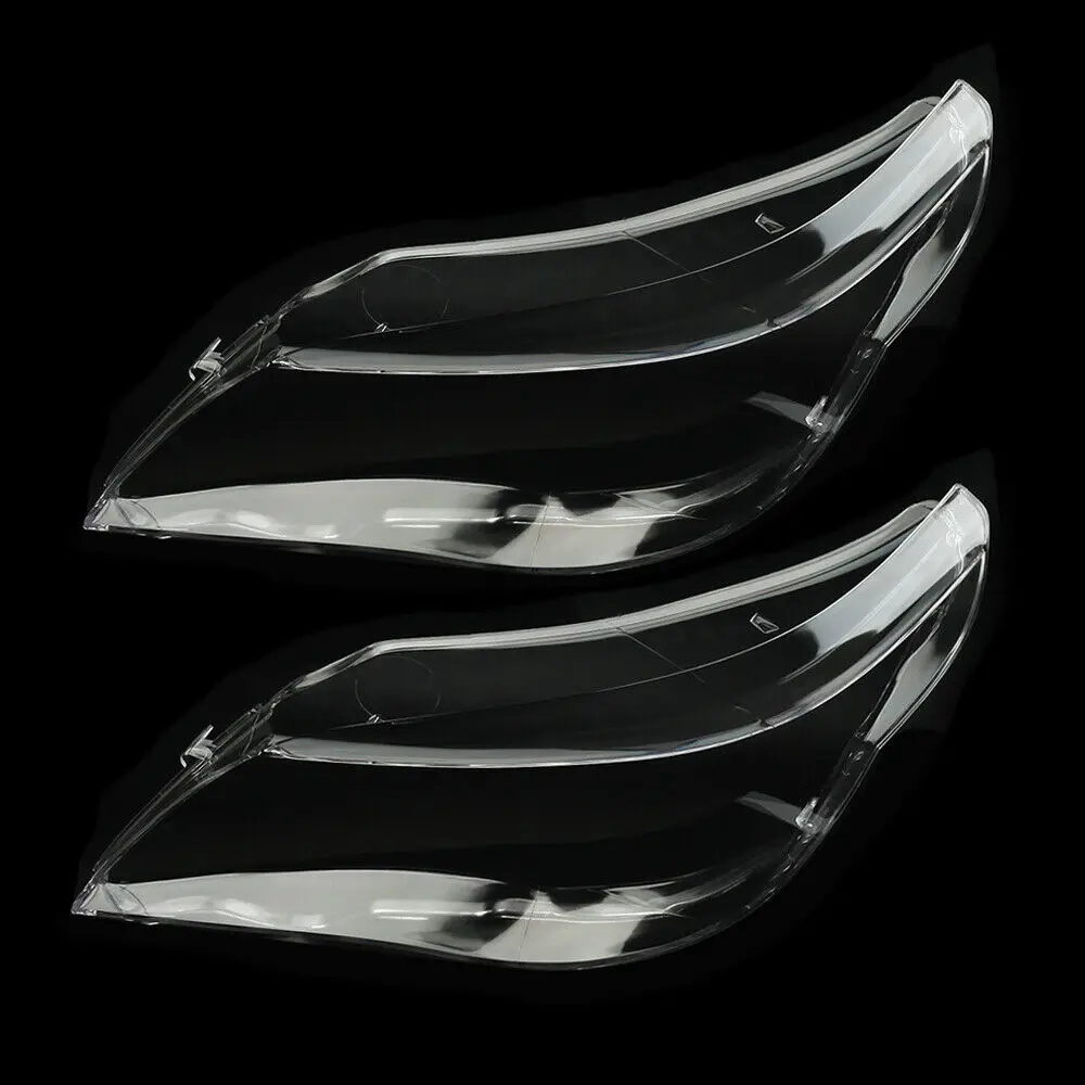 Pair For BMW 5 Series E60 E61 2003-2008 525i 530i Car Headlight Lens Cover Shell