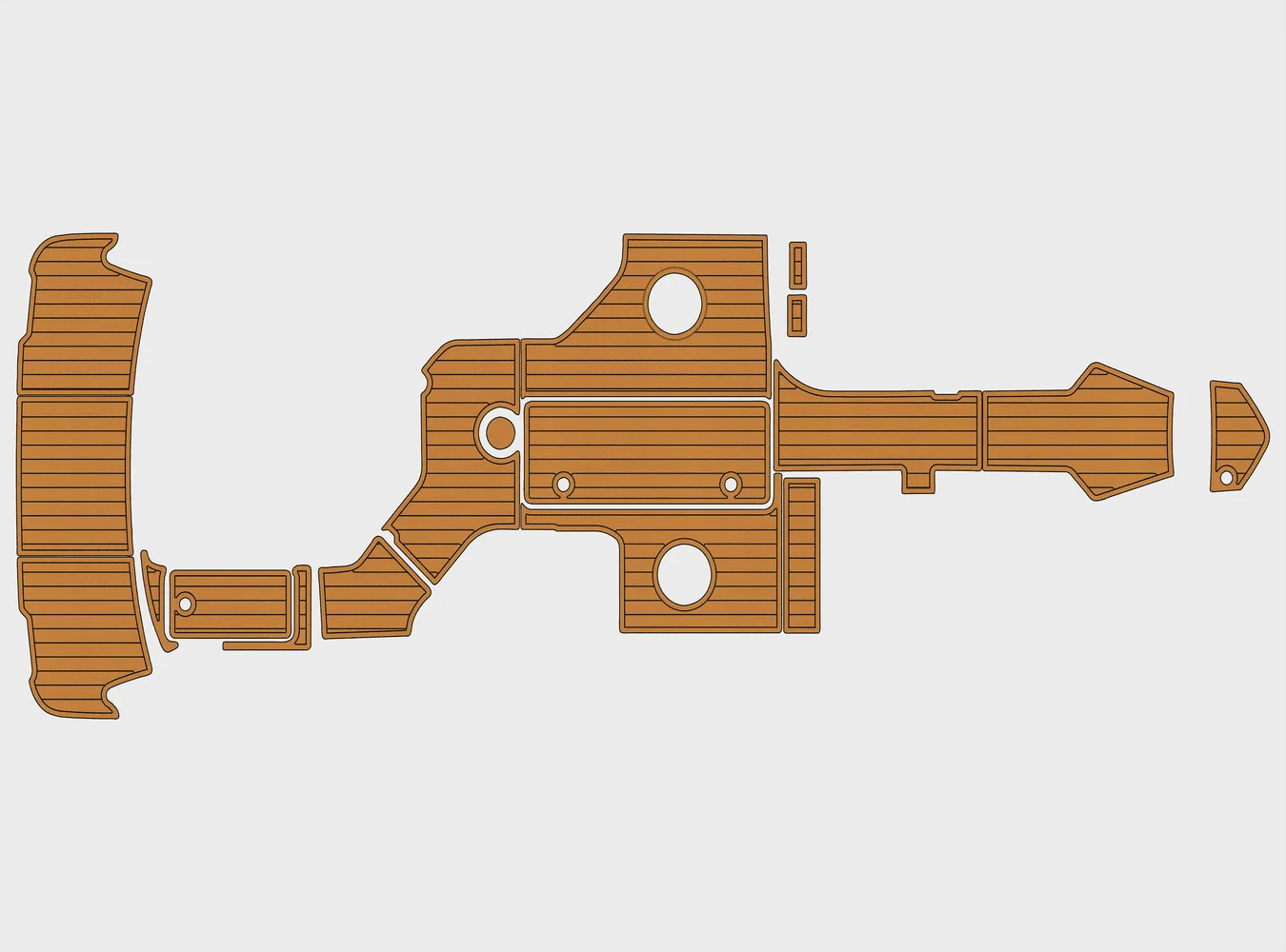 2016-2022 Sea Ray 250 SLX 1/4 "6 مللي متر إيفا رغوة عدم الانزلاق بولي كلوريد الفينيل خشب الساج التزيين البحرية حصيرة سيديك أكوا السجاد أرضية بحرية