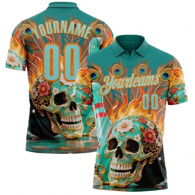 Camisa Polo de Boliche Personalizada, Design 3D e Divertido, Ótima Opção de Presente para Amantes de Boliche, Tema 2026, Camisa de Boliche