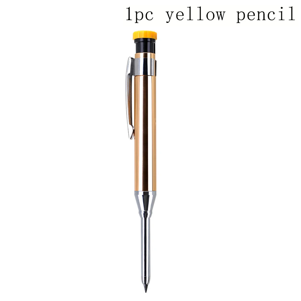 6 Farben 2,8 mm Metall Solid Carpenter Druckbleistift mit Spitzer 2B Bleikern Deep Hole Construction Marking Scriber Tool