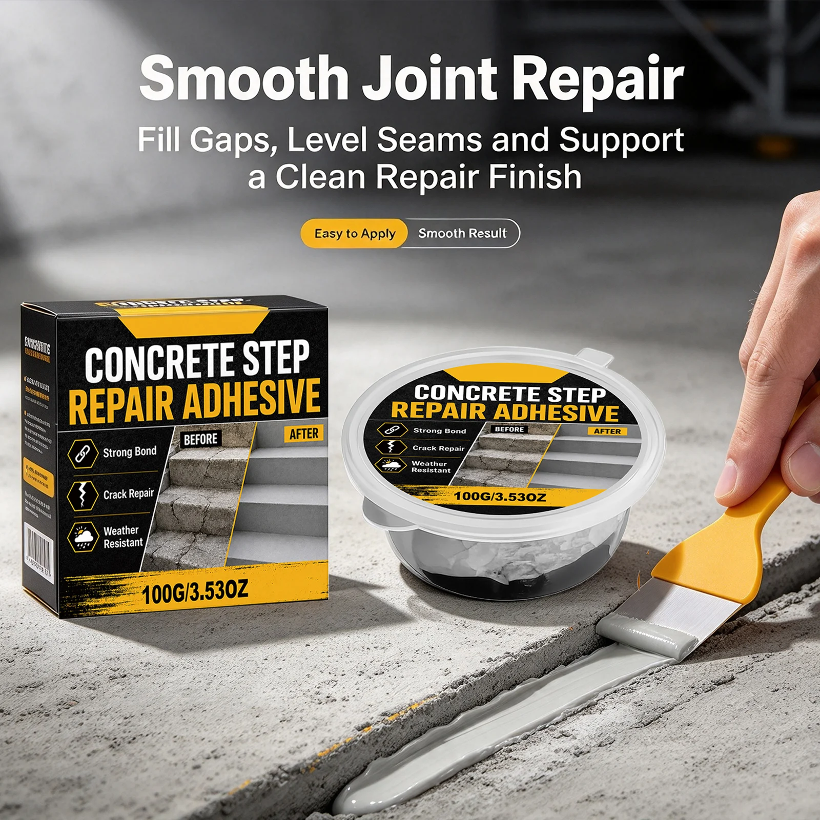 Concrete Step Repair Adhesive Repair Crack Waterproof Strong Bond Concrete Cracks Filler Multipurpose Anti-Leak Liquid Coating