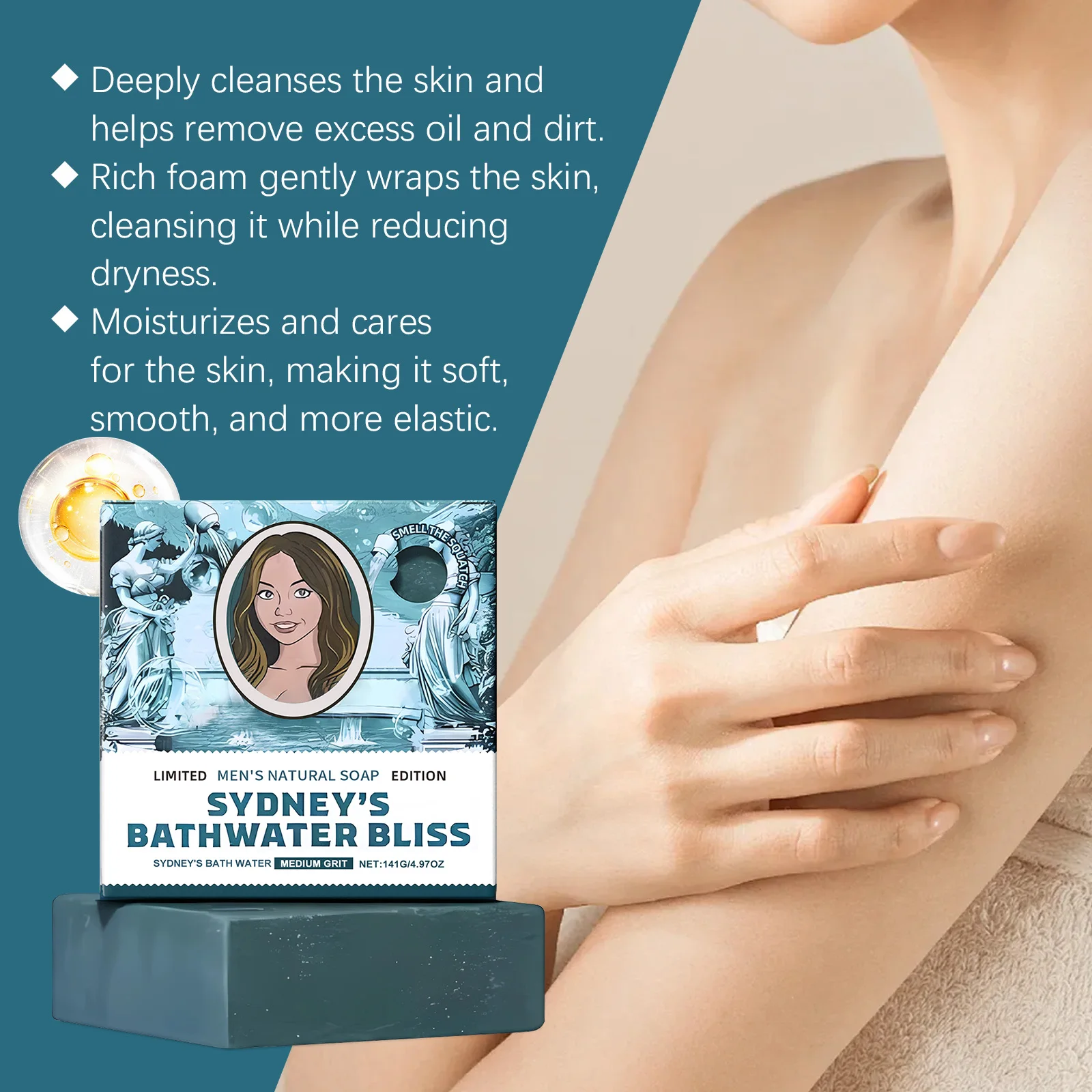 Natural Fragrance Bath Soap Deep Cleansing Gentle Nourishing Oil Control Deodorizing Close Pores Unisex Exfoliating Clean Skin