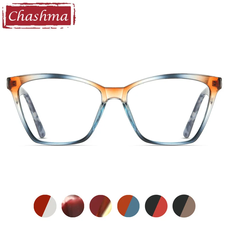 Chashma Prescription Glasses Women Fashion Cat Eye Optical TR90 Eyeglasses Frames Spring Hinge Temples Recipe Eyewear Spectacles