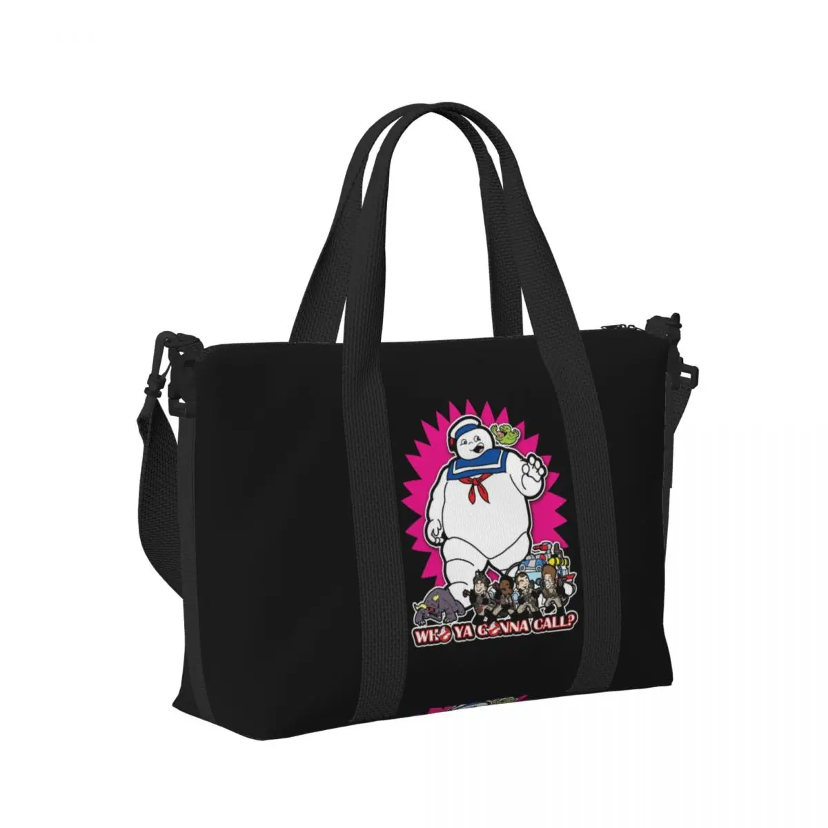 

Пляжная дорожная сумка с логотипом «Охотники за привидениями», мультяшная комедийная пленка, большая вместительная сумка-тоут для спортзала, спортивная женская дорожная сумка для покупок