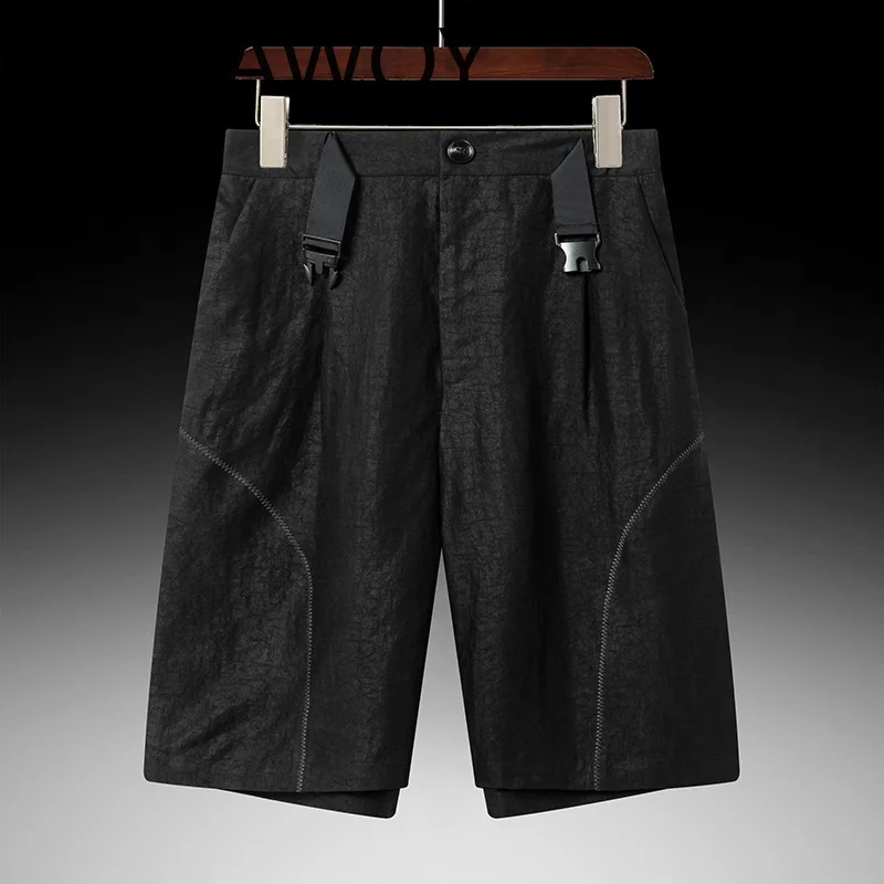 QYLVAWOY 100% Mulberry Silk Pants for Man Casual Men Pants Elastic Waist Short Pants Summer Xiangyunsha Sweatpants Chinese Style