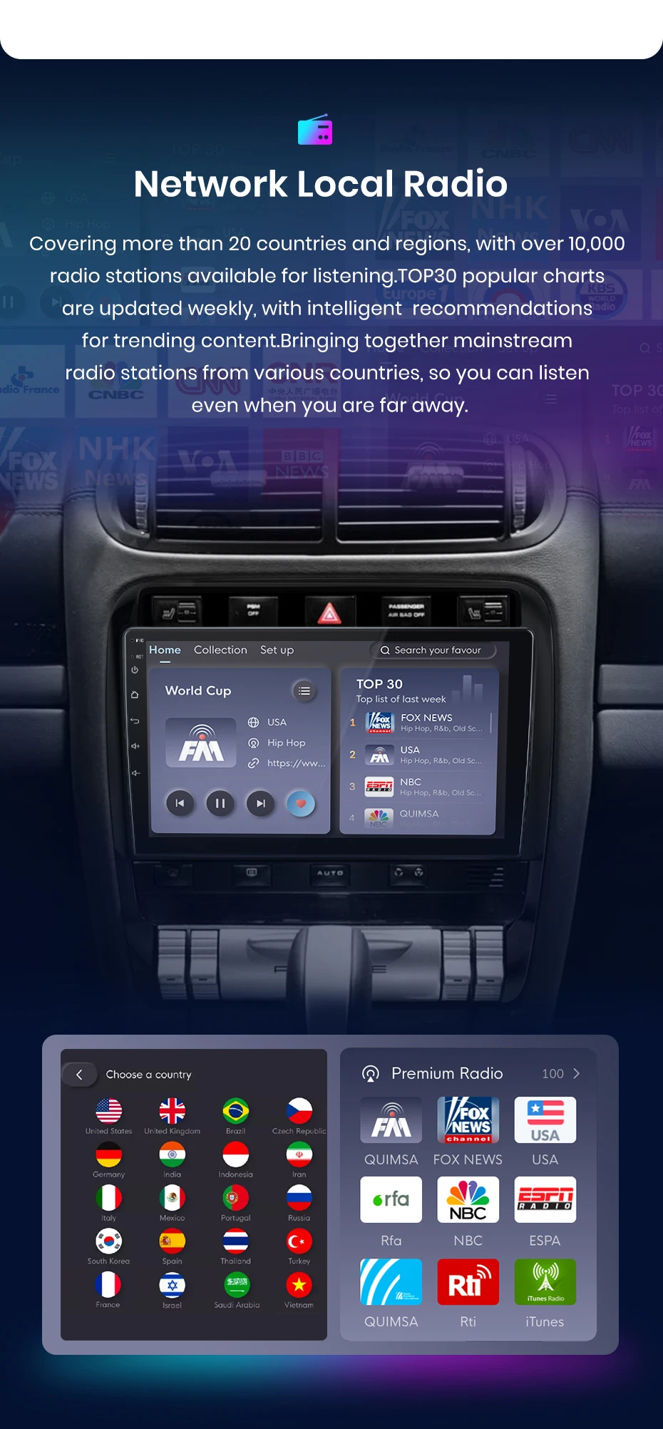 Junsun kabelloses carplay android auto autoradio für porsche cayenne 1 9pa 2002-2010 gps multimedia 2 din systeme stereo – Detail 14