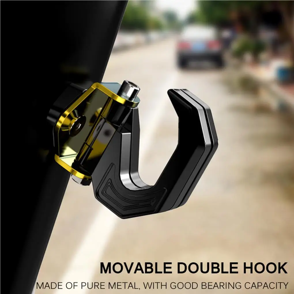 Electric Scooter Hooks Simple Bike Shelf Tube Storage Hanger Buckle Hooks Hooks Ebikes Portable Double Metal Helmet Rack
