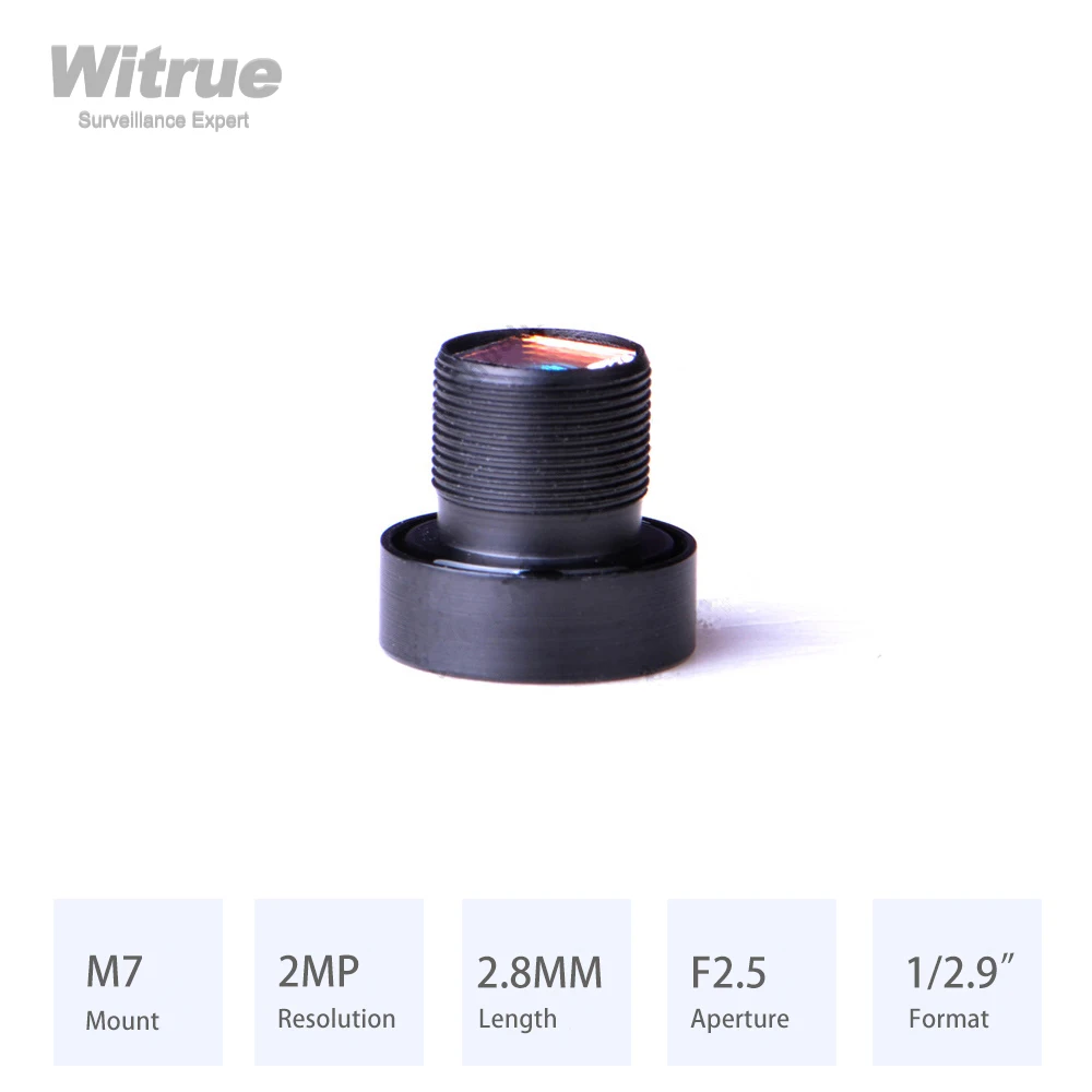 Witrue M7 * P 0,35 CCTV Objektiv 2,8 MM HD 1080P Blende F 2,5 Format 1/2.9 "mit 650nm IR Filter für Mini Überwachung Sicherheit Kameras