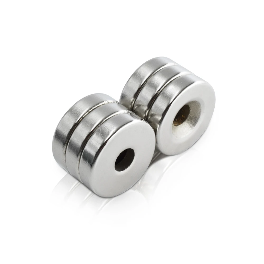 Aimant néodyme 20x3-5mm D12-40mm petit rond avec trou Super bain Terre Rare Mini Réfrigérateur en continu D20-40mm magnétique