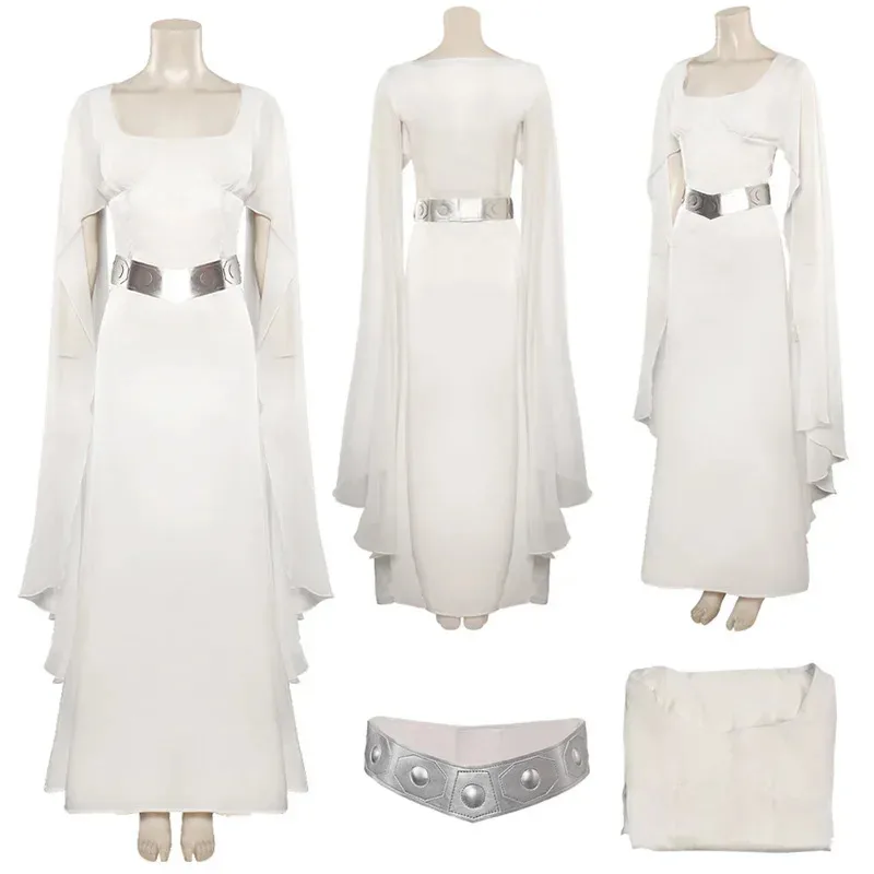 

NewPrincess Leia Women Cosplay Costume Dress Movie A New Hope Outfits Adult Girls Roleplay Disguise Halloween Carnival Party Sui
