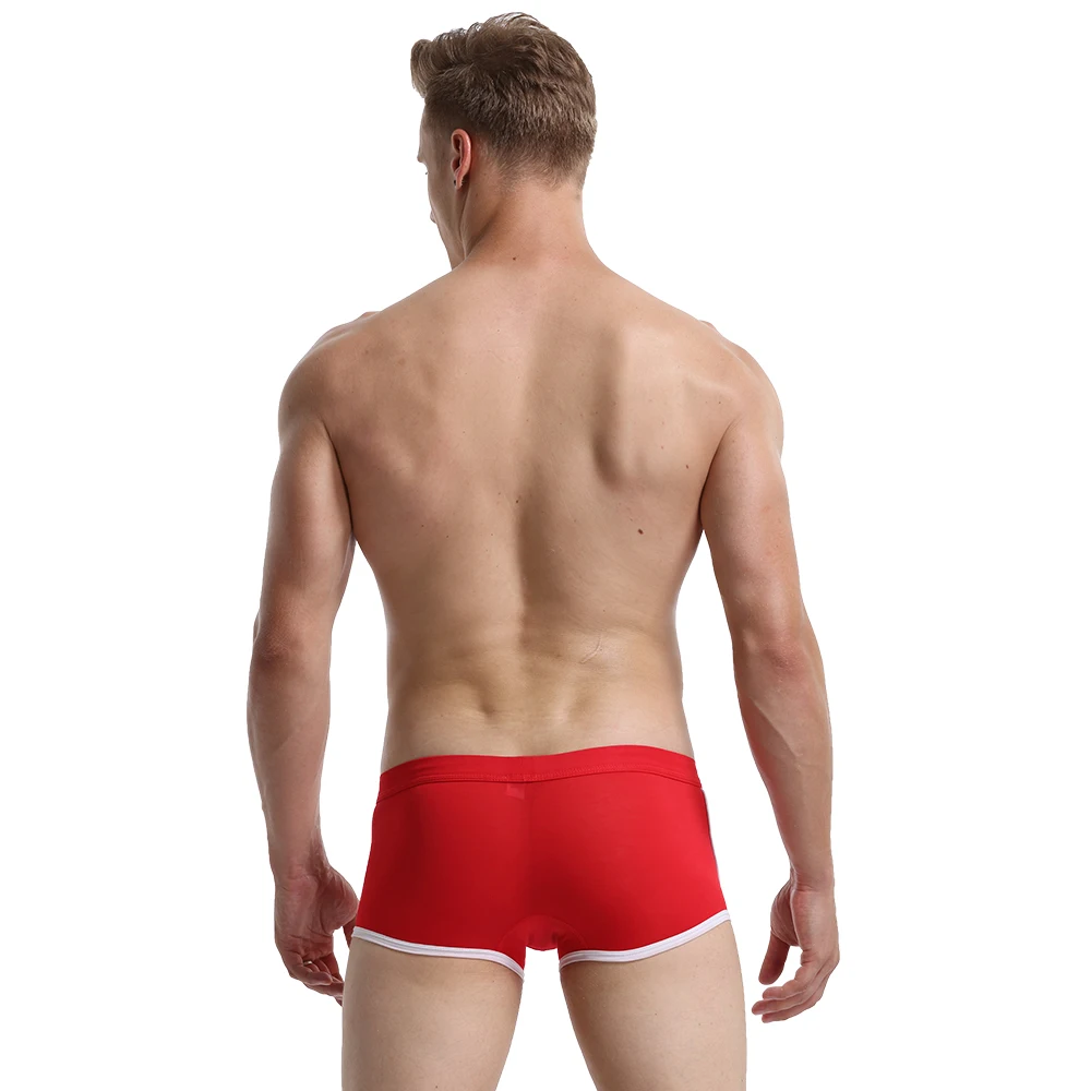 Men's Underwear Boxer Briefs Cotton Scrotum Support Breathable Personalized Trendyy Youth Shorts Sports Thin Boxer Briefs