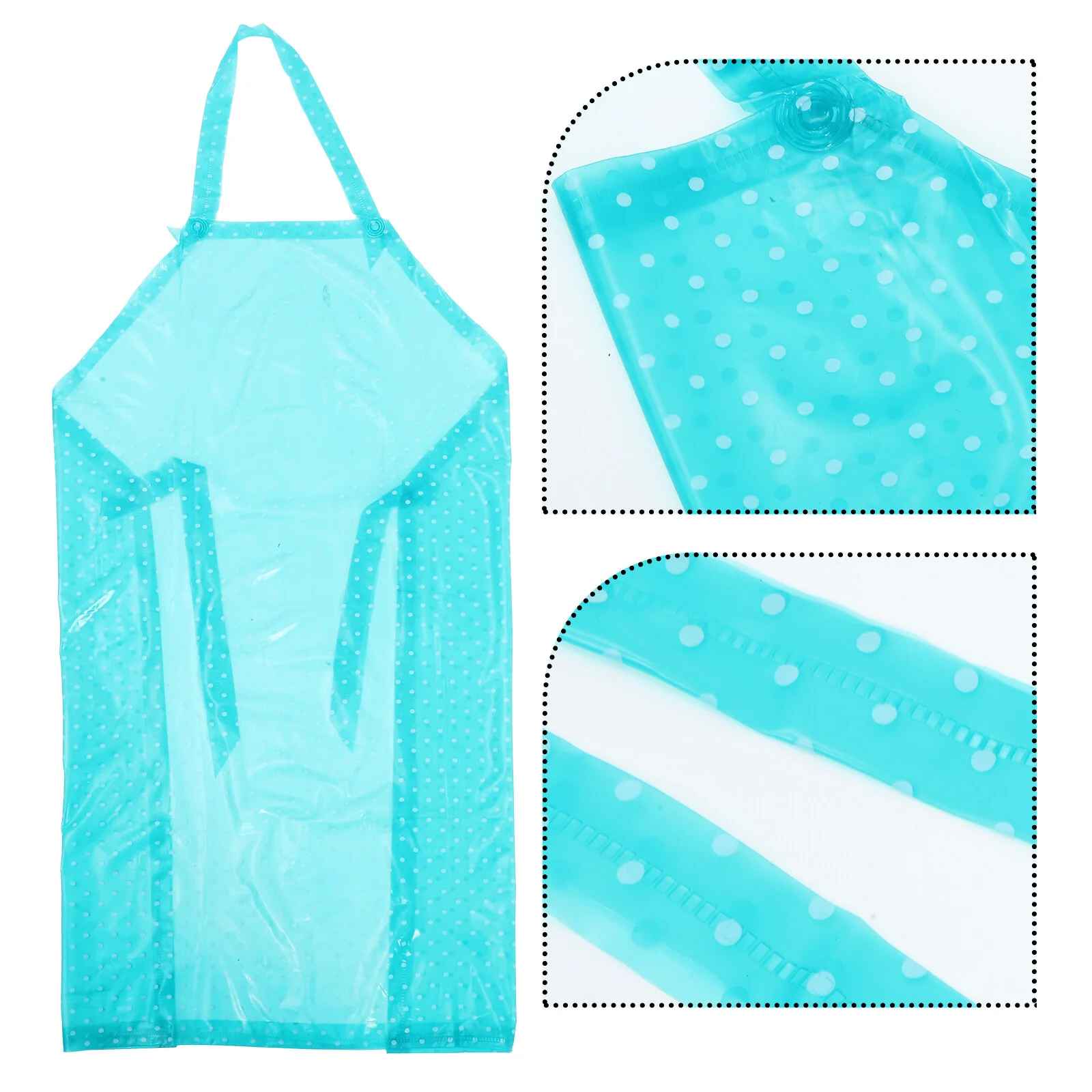 

Oil-proof Apron Sleeveless Pinafore Waterproof Save-all Transparent PVC Apron Cooking Supply Red