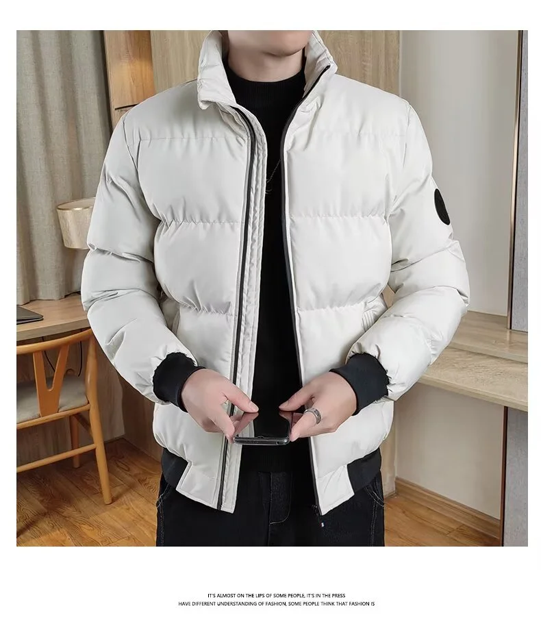 سترات قطنية شتوية عصرية بسحاب، سترات مبطنة بالقطن دافئة، ملابس رياضية شتوية غير رسمية مبطنة بالقطن، ملابس خارجية للرجال