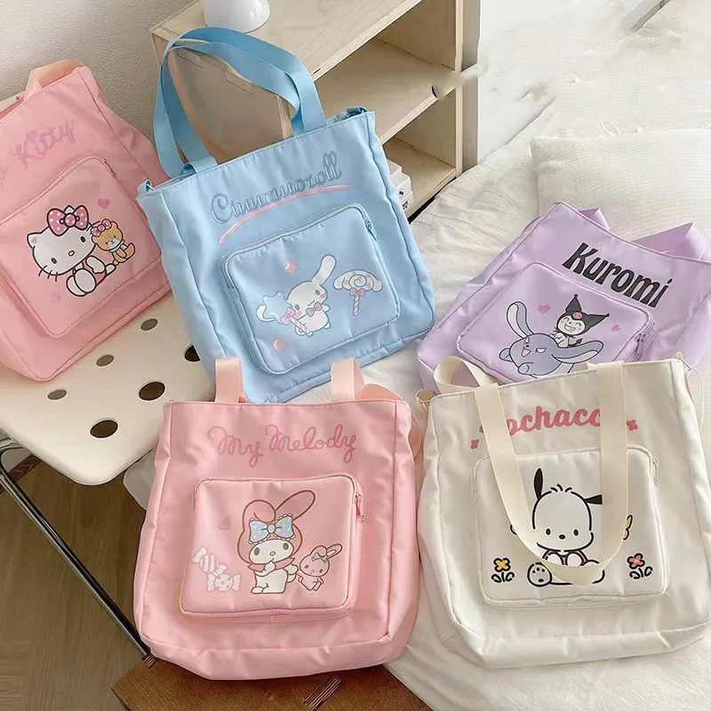 

Симпатичная аниме Sanrio сумка серия понравичо куроми моя мелодия мультфильм Мода большой емкости студент репетиторная сумка через плечо