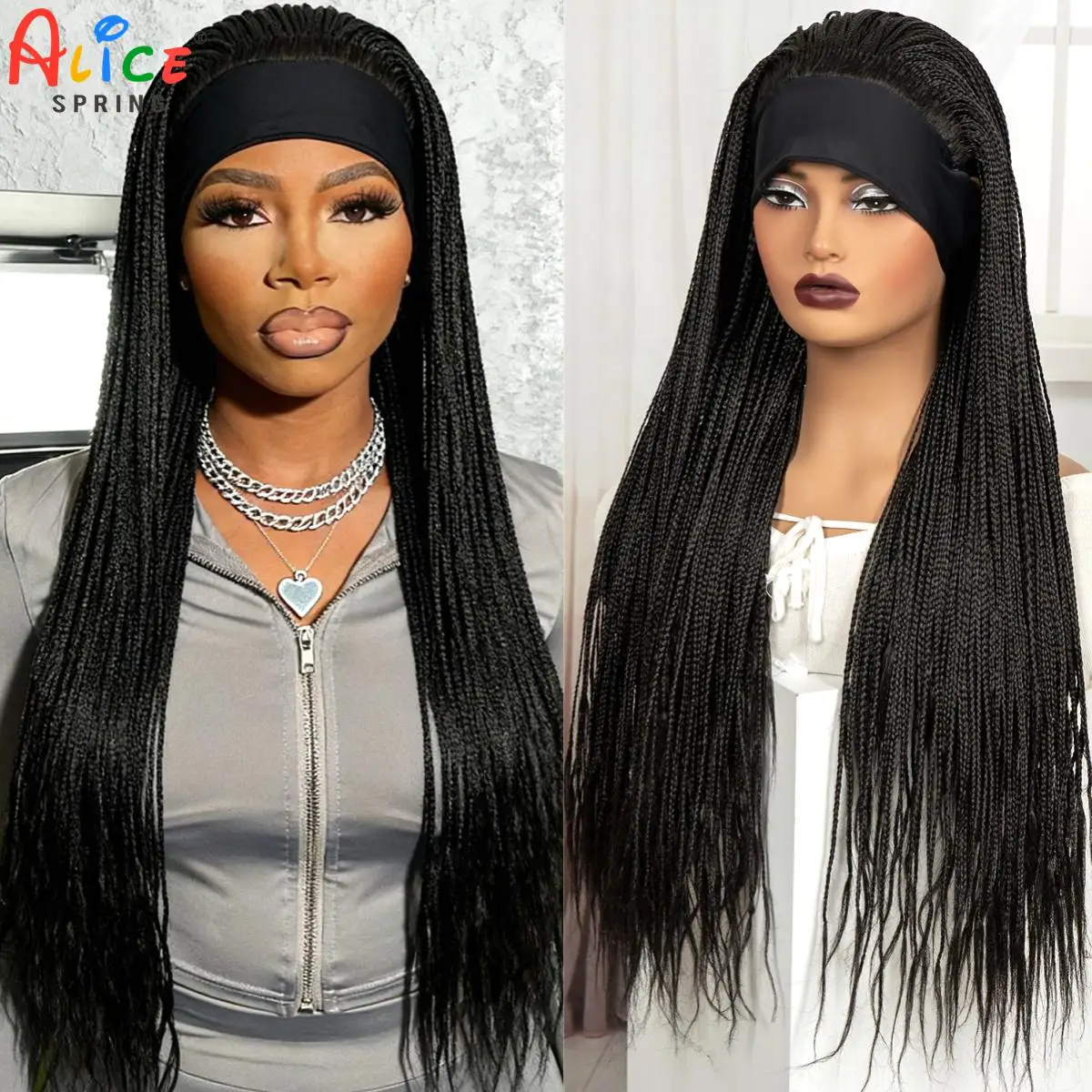 

30-дюймовые полностью машинные плетеные парики с челкой, синтетические цветные прямые повязки на голову, плетение волос, парики для чернокожих женщин