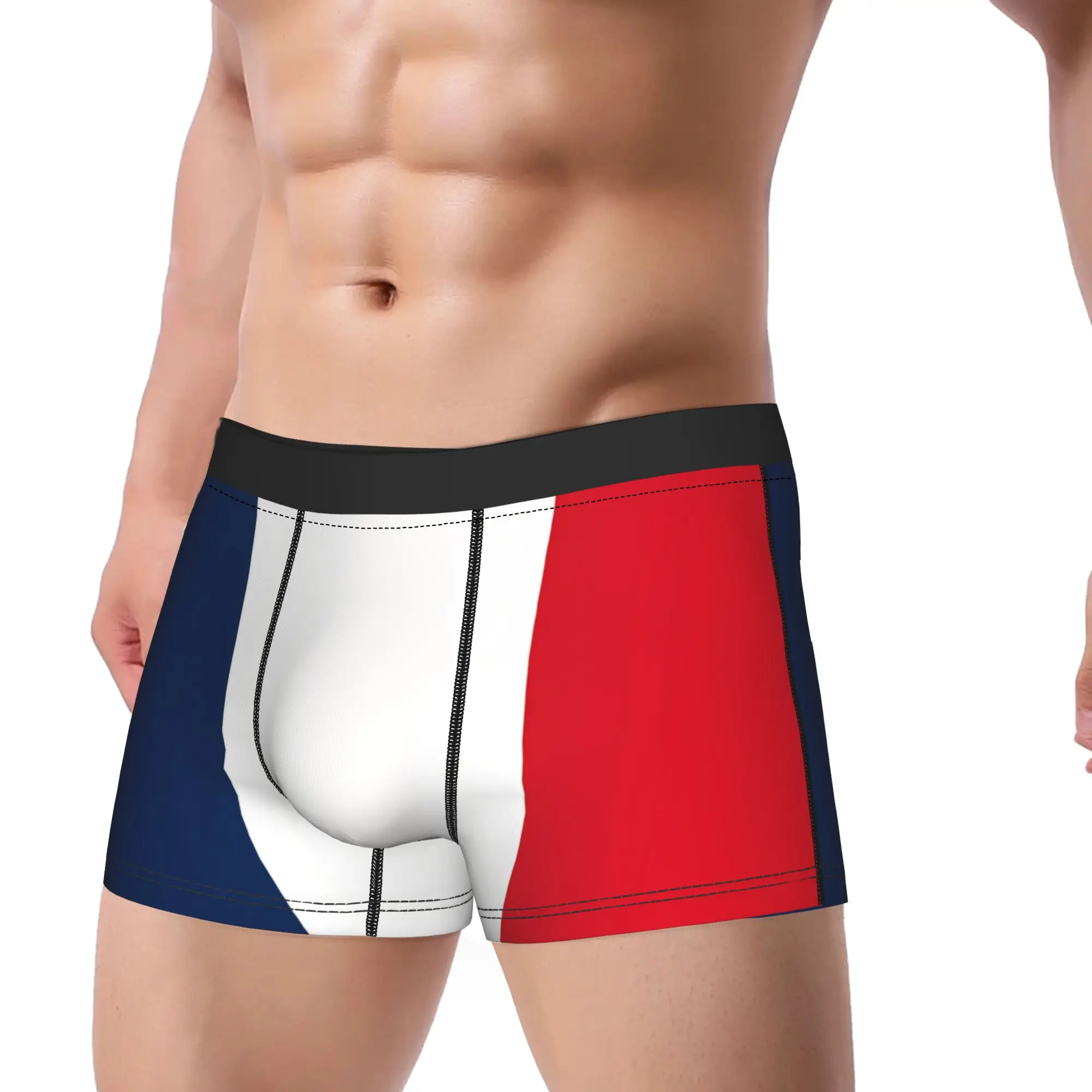 French Flag Shorts Briefs  Underwear High Quality Males Classic Boxershorts Printed Large Size Underpants
