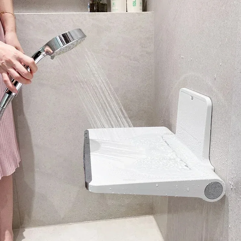 

Домашние настенные сиденья для ванной комнаты, стул для душа, туалет, безбарьерный стул для ванны, светильник, роскошный складной пластиковый табурет для смены обуви L