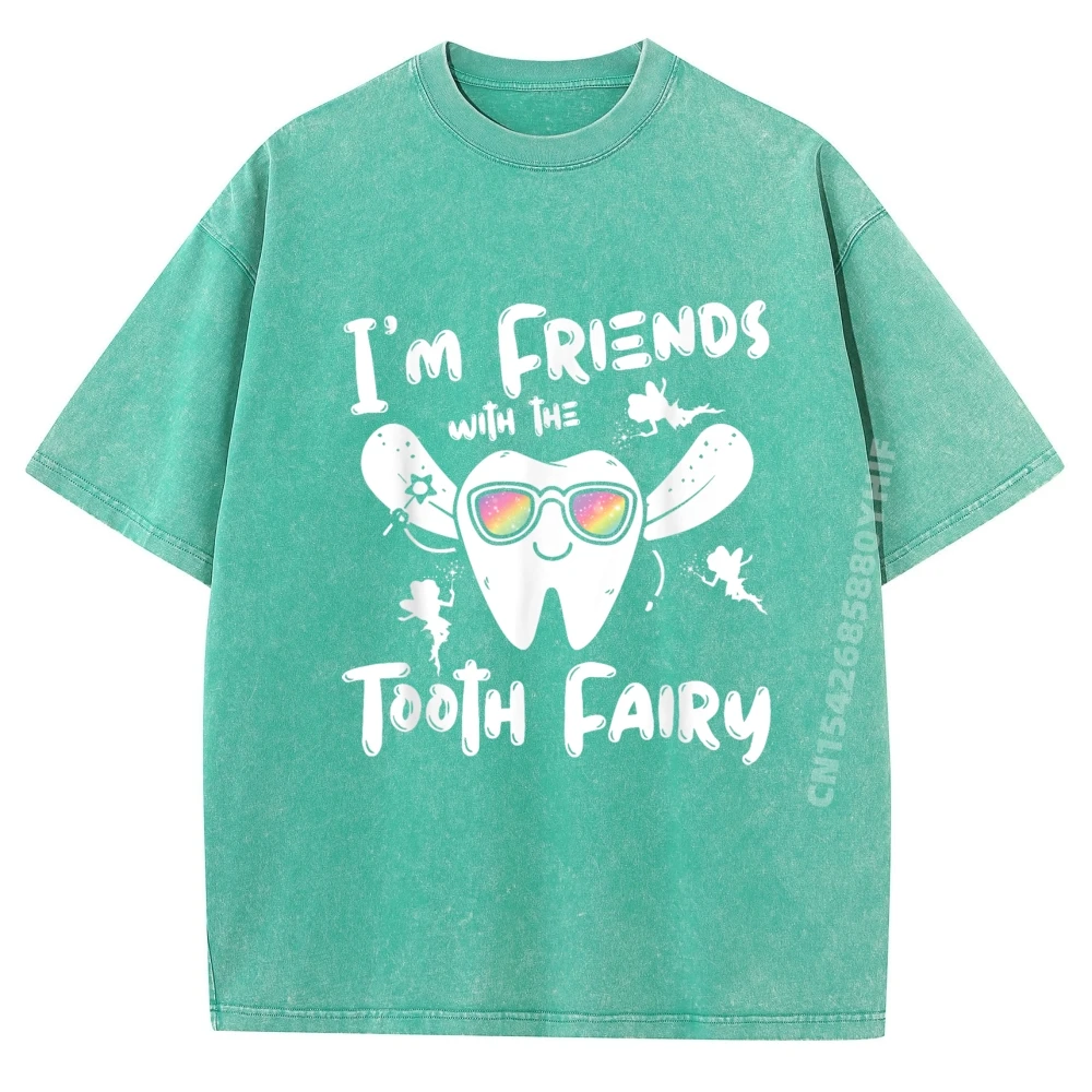 بلايز وتيز رجالية ريترو أنا أصدقاء مع تيشيرتات جرافيك عادية في الهواء الطلق مطبوعة بلايز رجالي قميص مغسول كبير الحجم #3