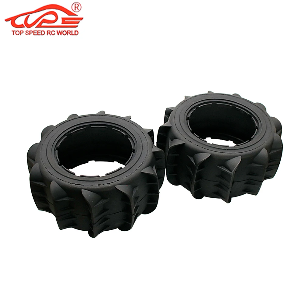 Upgrade Top Big Sand Paddle Wheel Tyre Skin (Front Rear Same for 1/5 HPI ROFUN ROVAN KM BAJA 5B 5T 5SC Kraton 8s Losi DBXL-E 2.0