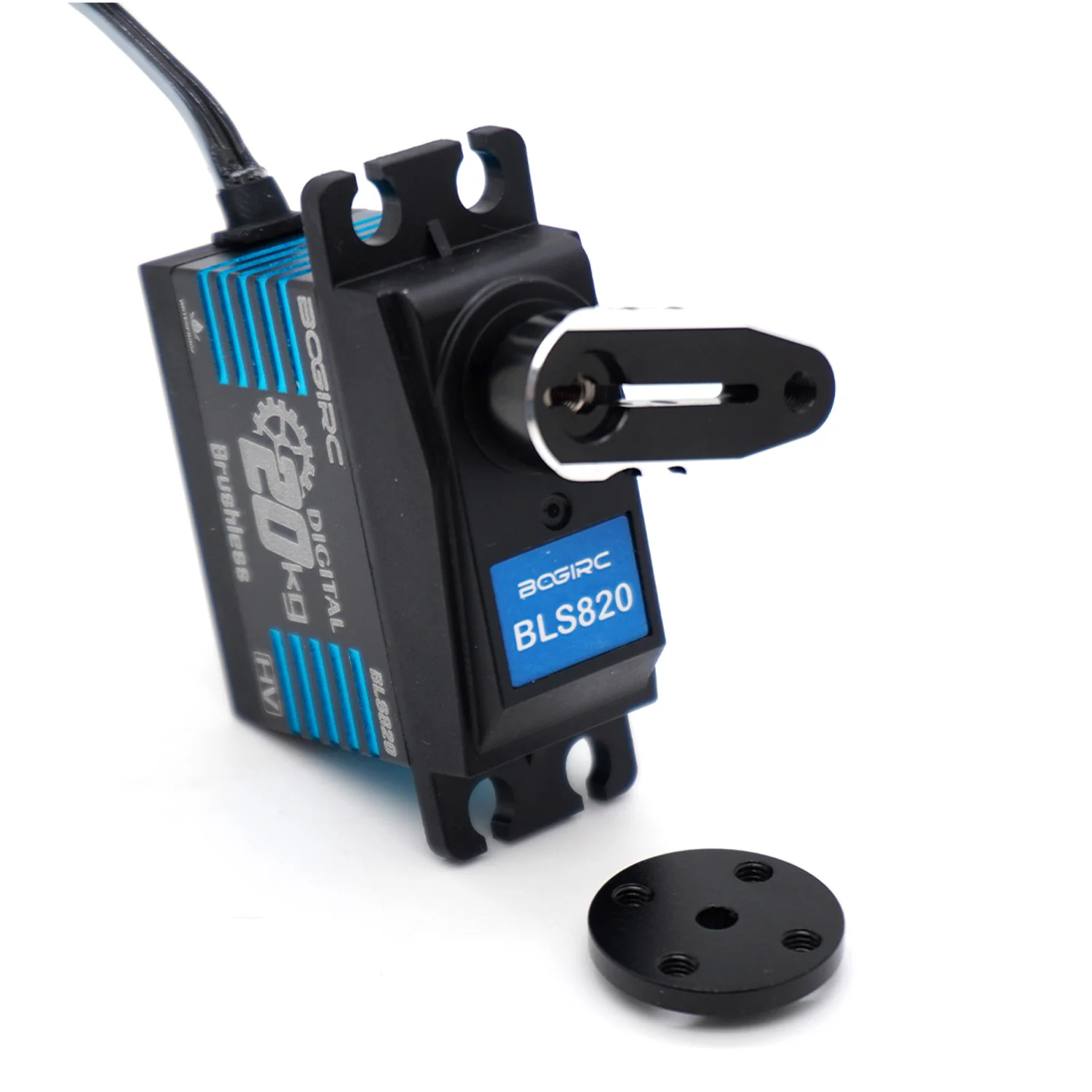 BOGIRC Alto Torque 180 ° /360 °   Servo sin escobillas Servo de engranaje de metal digital impermeable para barco de coche trepador de control remoto 1/8 1/10