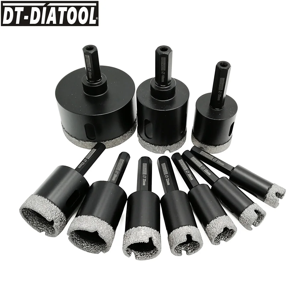 

DT-DIATOOL1pc Dry Core Bit Hexagon Shank Diamond Hole Saw Granite Marble Drill Core Bits Ceramic Tile Cutter Drilling Bits