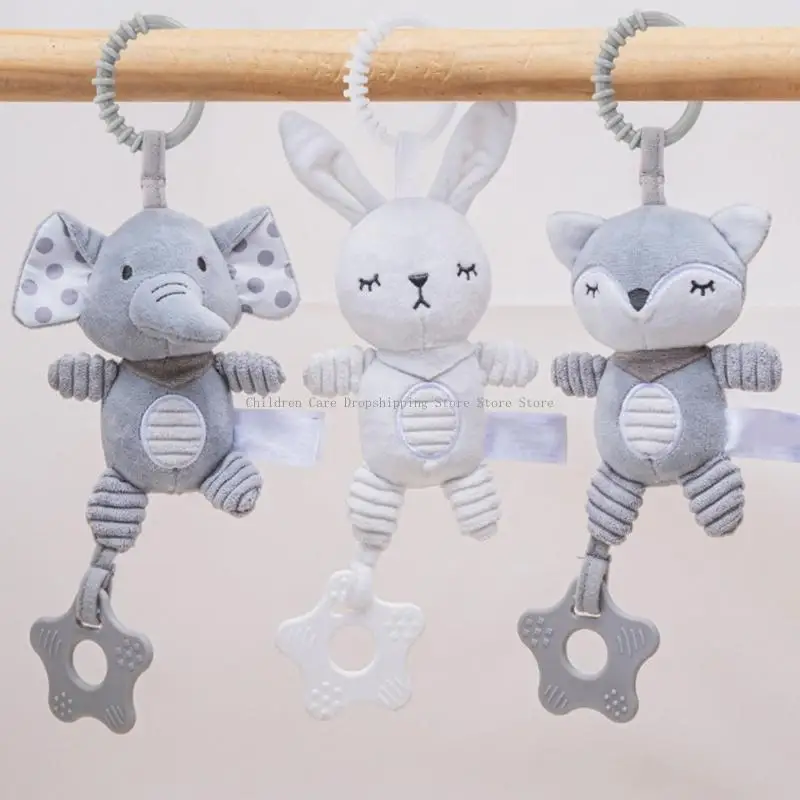Linda cuna bebé en forma elefante alrededor estimulación sensorial sonajero juguete colgante