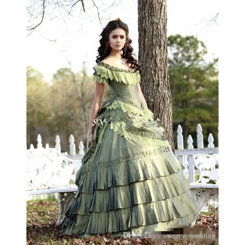 كاثرين بيرس تأثيري حلي القرن الثامن عشر الفرنسية الروكوكو الاستعماري فستان خمر الفيكتوري PA530HZ2 الكرة ثوب مصاص دماء زي