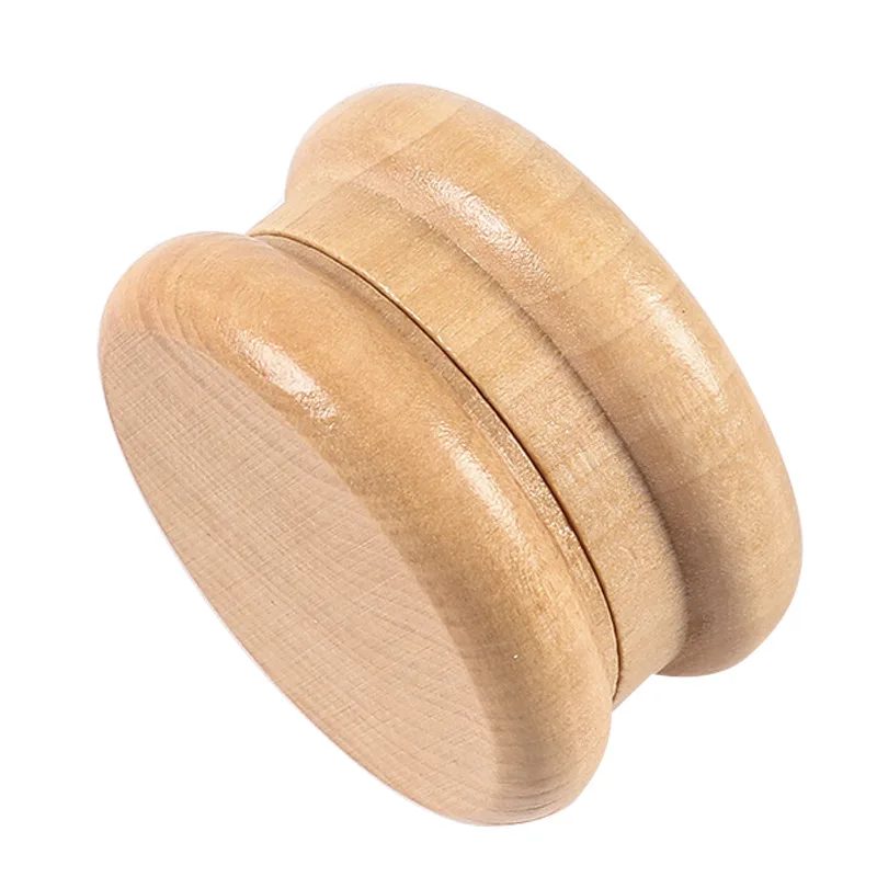 Dia 55mm Zinc Alloy Tobacco Grinder Round Wooden Herb Crusher for Kitchen Supplies 2-Layers Rhombus Cutter Smoking Accessories