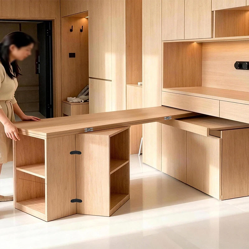Hidden Rotating Folding Dining Table Hardware 90 Deg Rotation High Load Capacity Small Cyclone Flip Panel For Sideboard Desk