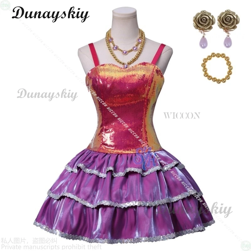 Jirai Kei الفتيات لوليتا هالوين كوس أنيمي حلم فيلم Houseeee تأثيري موضة الساخن الوردي البسيطة حبال علوية تألق Y2K كعكة فستان