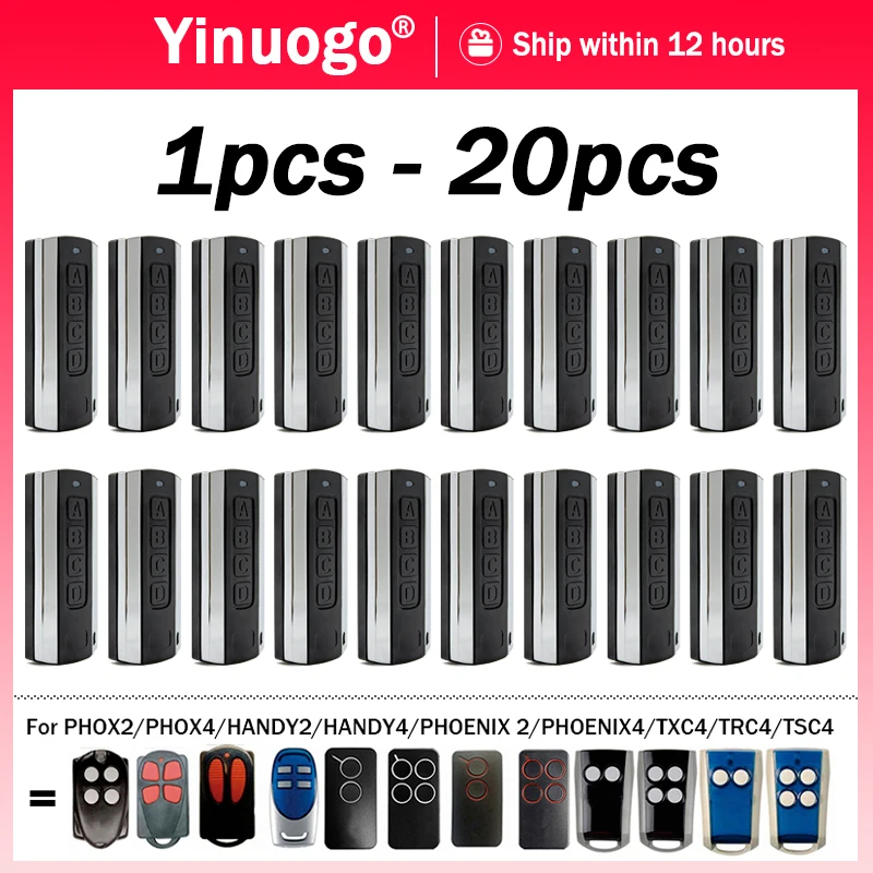 

1-20pcs For 433.92MHz PHOX HANDY PHOENIX 2 4 TSC4 TRC4 TXC4 PHOX2 PHOX4 HANDY2 PHOENIX2 PHOENIX4 Garage / Gate Remote Control