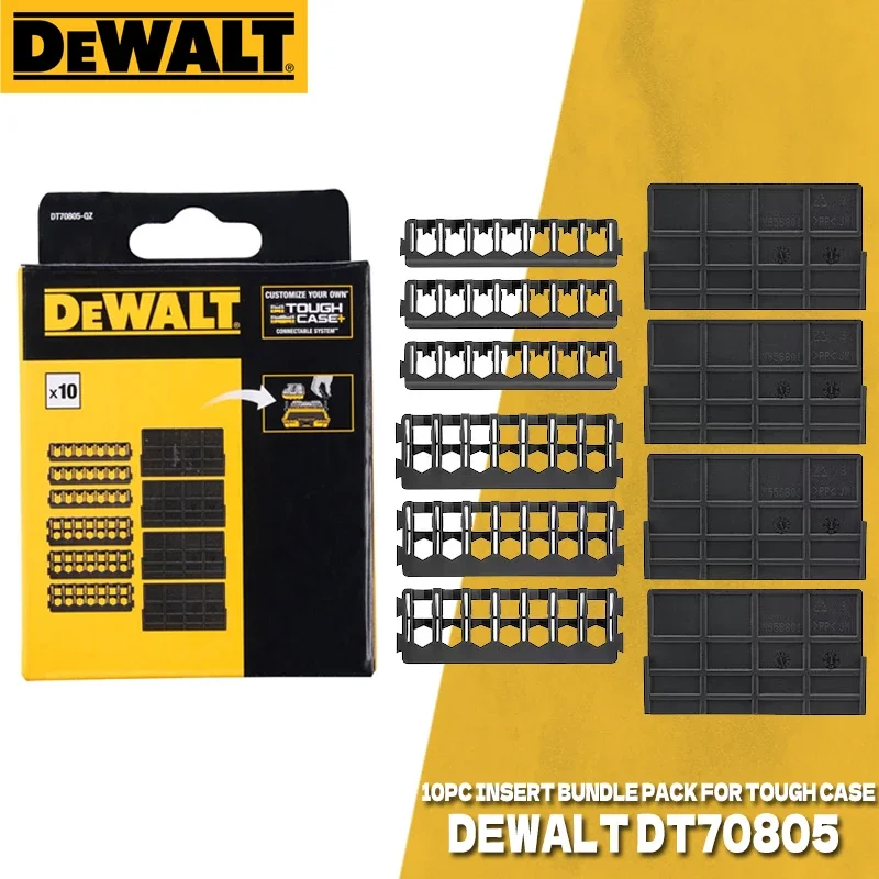 DEWALT DT70805-QZ 10pc Insert Bundle Pack for Tough Case Multiple Styles Baffle Knife Holder Power Tool Accessories DT70805