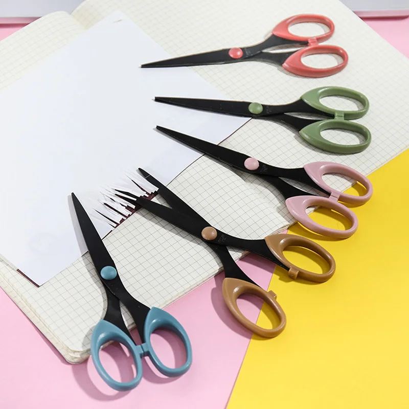 1PC Multipurpose Office Stationery Supplies Hand Craft Tailor Sewing Scissor Stainless Steel Safe Design Home Kitchen Scissors