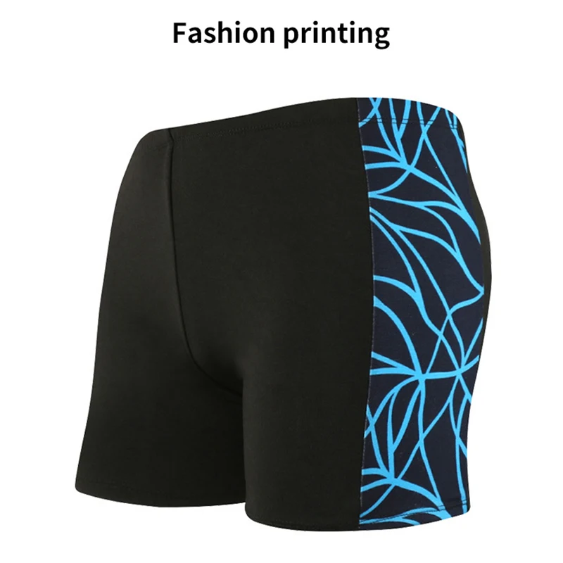 New Swimming Trunks Men Anti-Embarrassment Adult Large Quick-Drying Boxer Shorts Spa Beach Loose Swimming Trunks