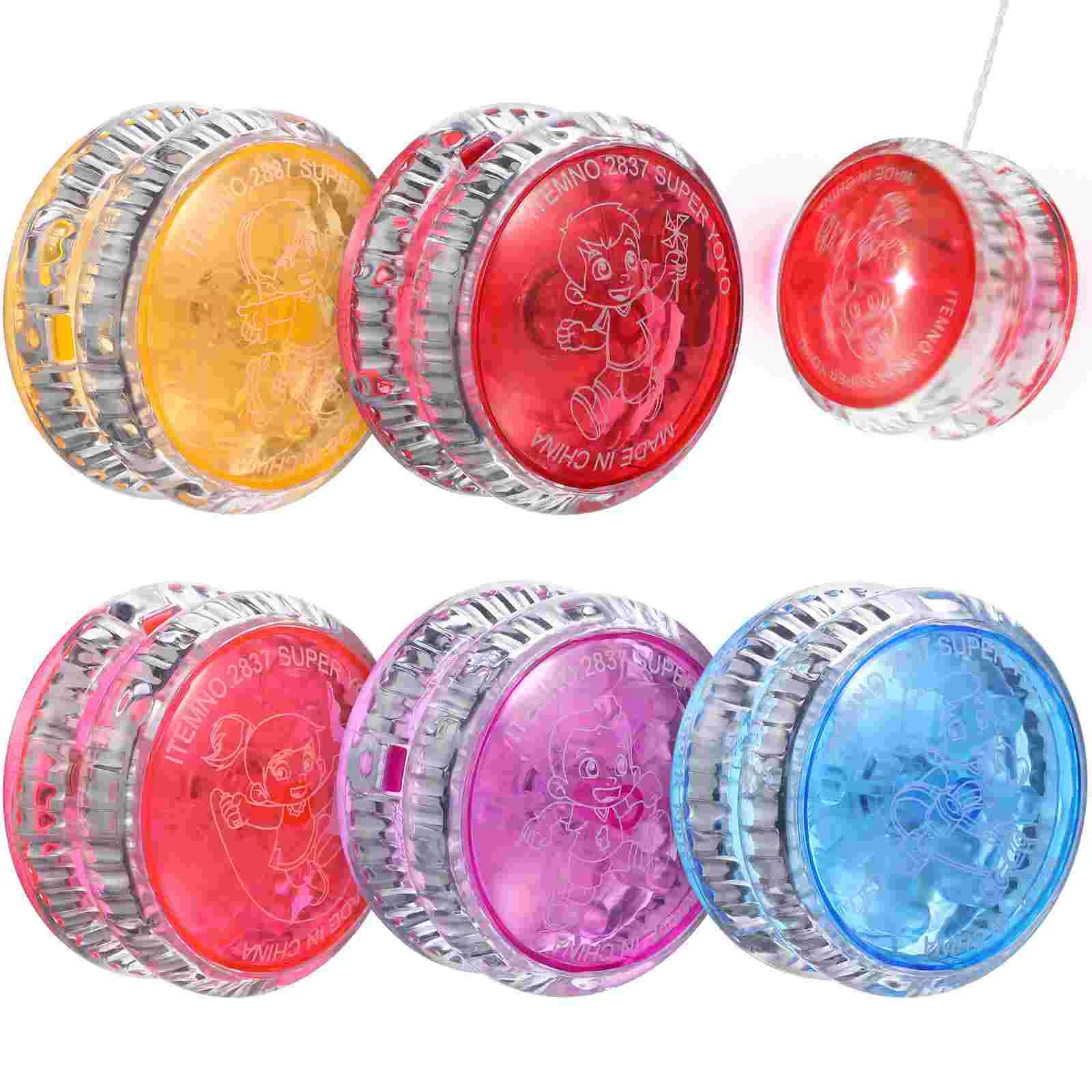 

5pcs Yo-yos Plastic Yo-yo Balls Kid String Yo-yos Educational Toy (Random Color)